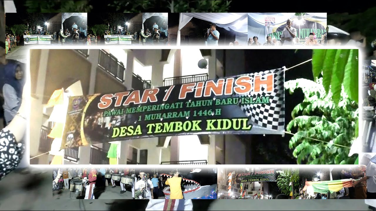 Pawai Peringatan Tahun Baru Islam 1446 H Warga Desa Tembok Kidul Adiwerna Kabupaten Tegal Indonesia