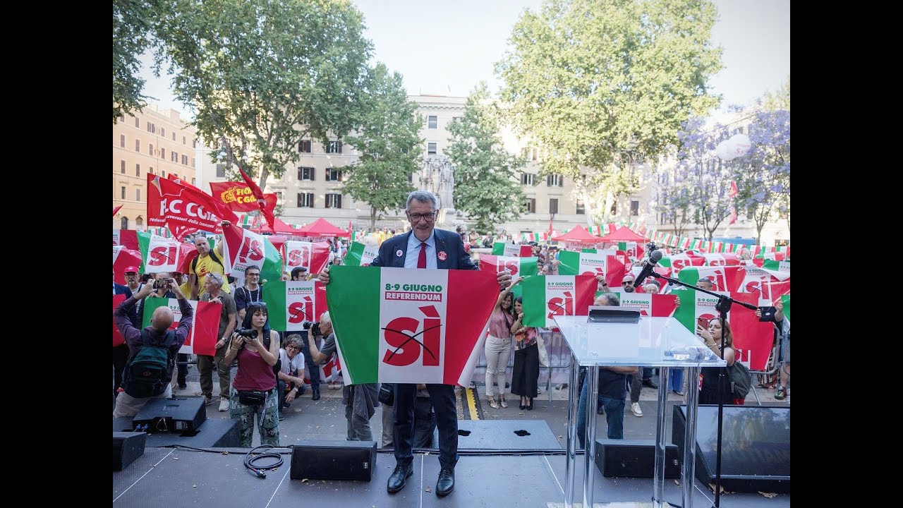 Referendum 8 e 9 giugno, Landini: l'Italia cambia con 5 Sì, l'obiettivo del quorum è possibile