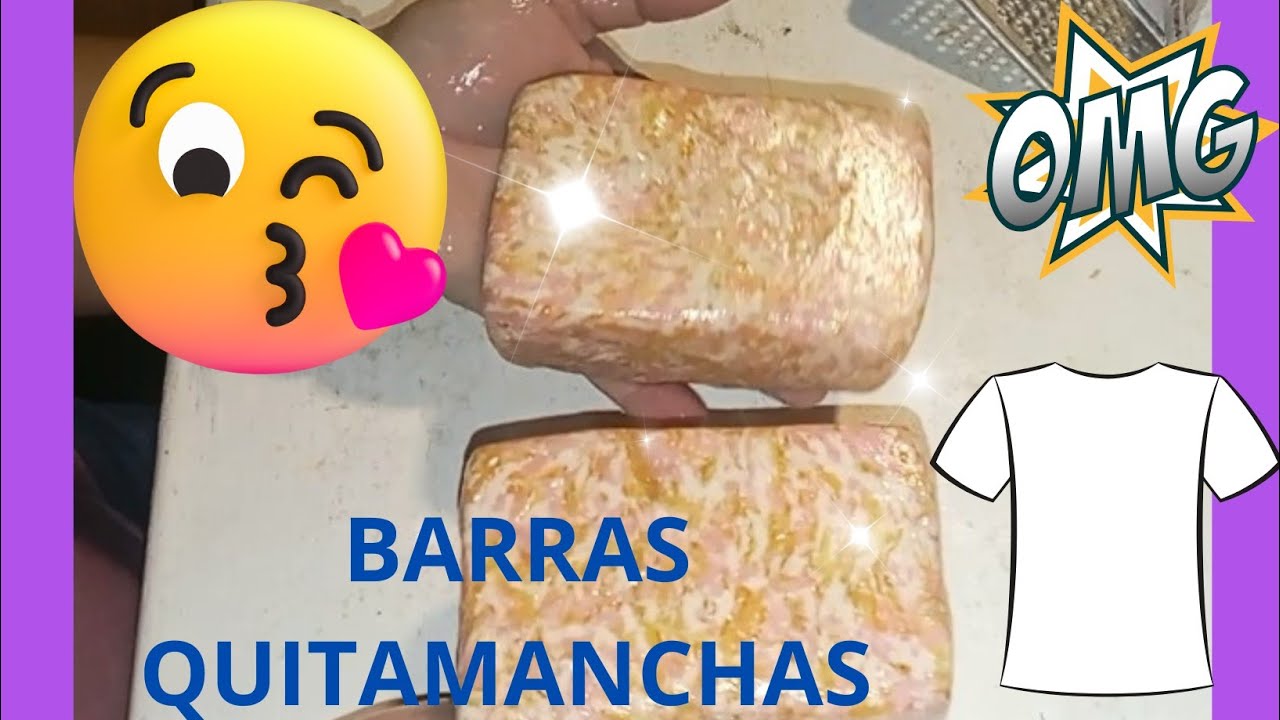COMO HACER UN JABÓN DE BARRA QUITAMANCHAS A TU GUSTO 💕
