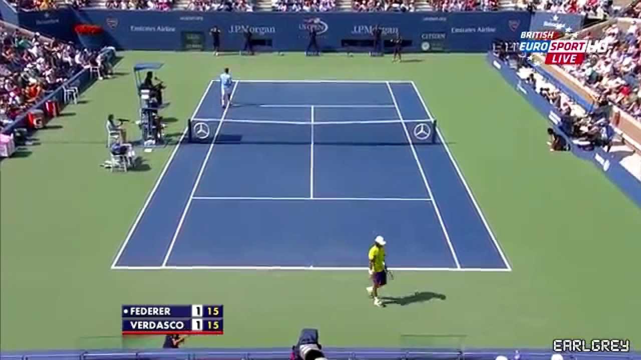 [HD] Roger Federer vs Fernando Verdasco 2012 US open Highlights