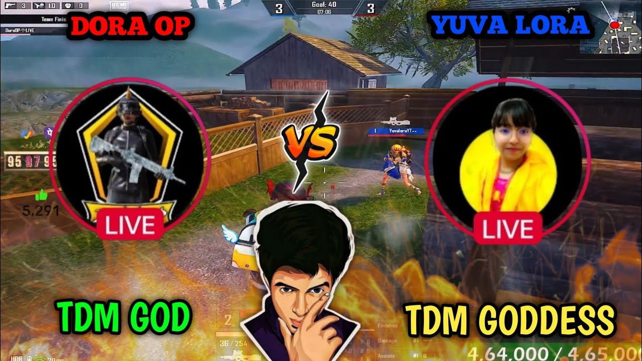 DORA OP vs YUVA LORA 🔥 TDM GOD vs GODDESS #madan #madanop #bgmi