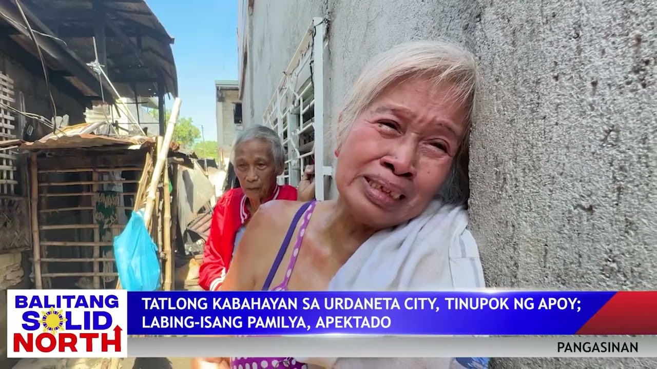 PANGASINAN: Tatlong kabahayan sa Urdaneta City, tinupok ng apoy; labing-isang pamilya, apektado