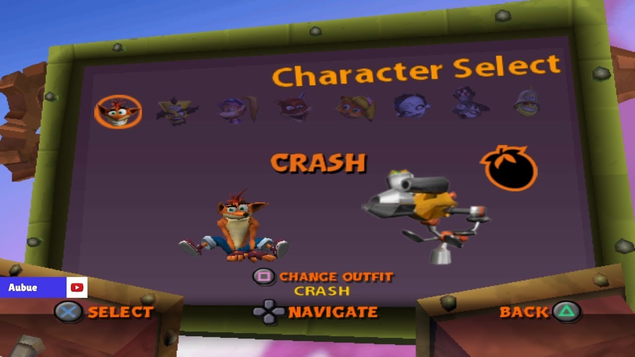 Crash Tag Team Racing All Characters [PS2]