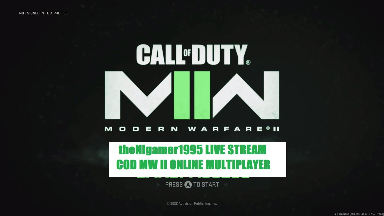 CALL OF DUTY MODERN WARFARE II MULTIPLAYER live stream! theNIgamer1995 #callofduty #modernwarfare2