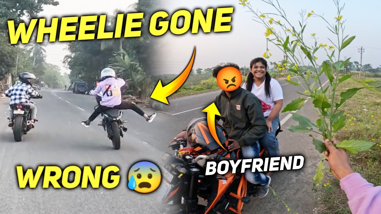 Wheelie Gone Worng 🥺 Cute girl কে ফুল দিলাম 😍 | Bengali BABA