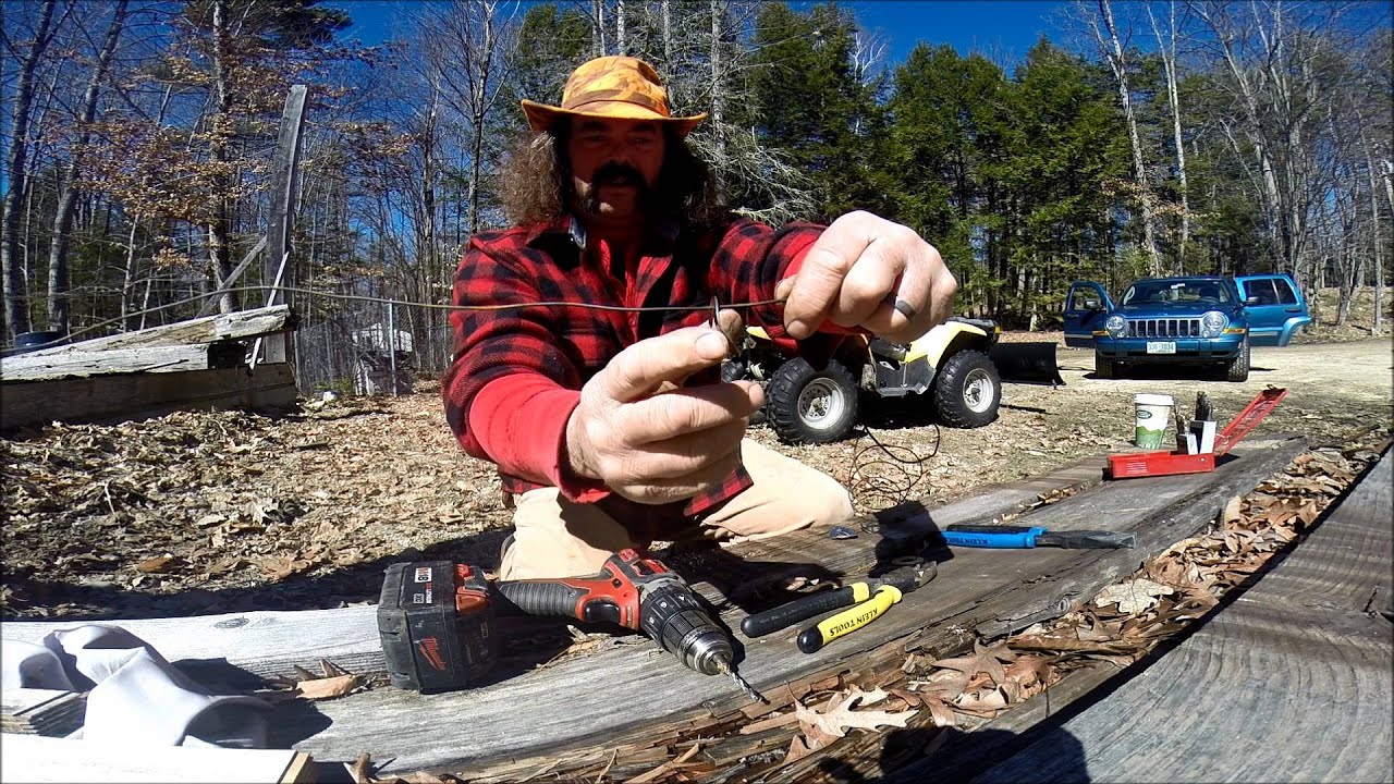 BEAVER TRAPPING, BUILDING A SLIDE LOCK FROM A HARDWARE WASHER