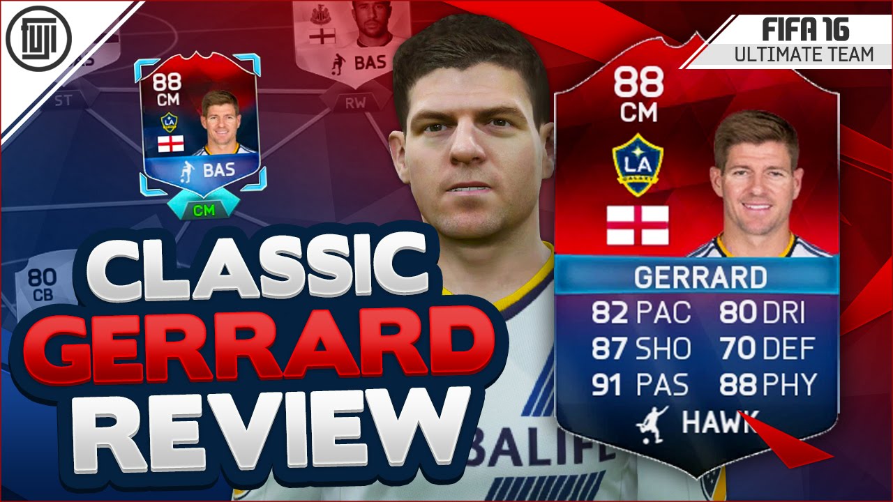FIFA 16 CLASSIC HERO GERRARD PLAYER REVIEW! (88) - FIFA 16 Ultimate Team