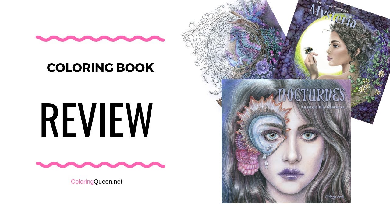 Nocturnes  Coloring Book Review | Mysteria | When Dragons Dream - Anastasia Elly Koldareva