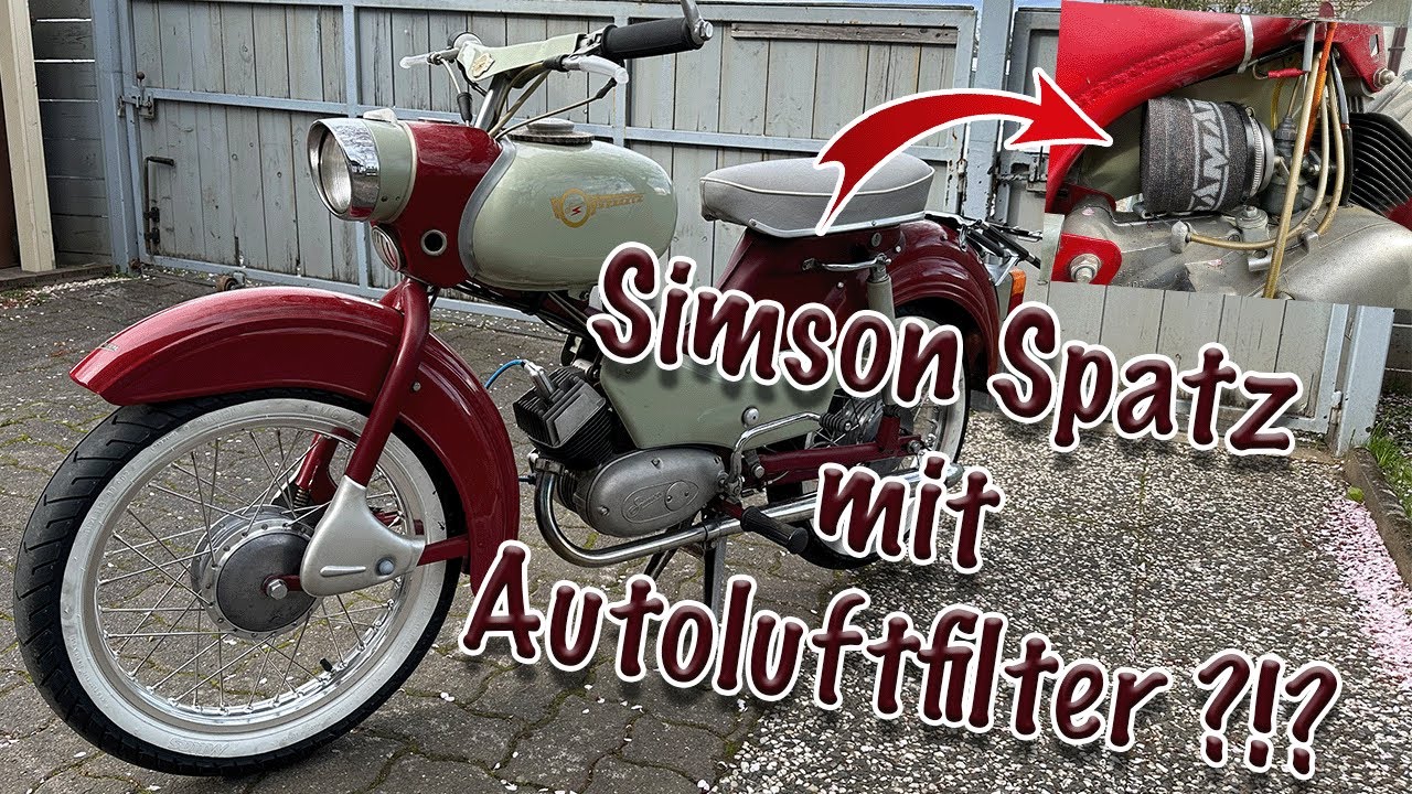 Simson Spatz SR 4-1 mit Autoluftfilter