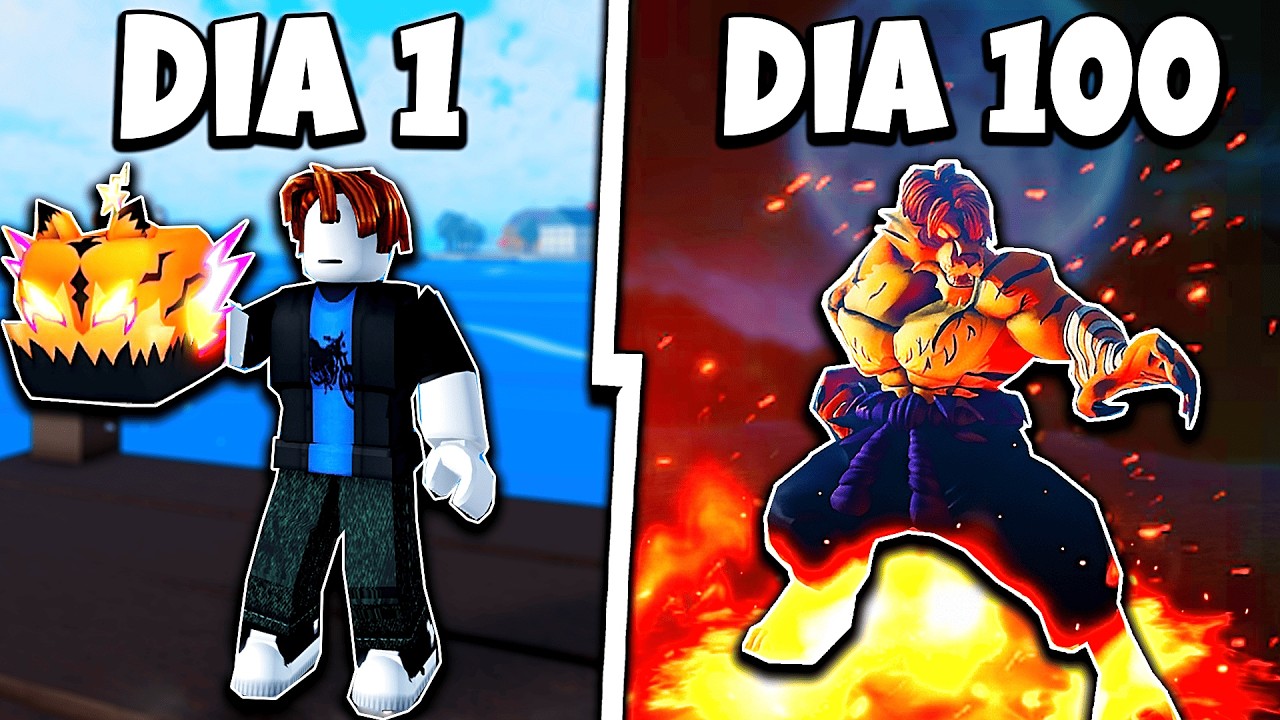 Passei 100 Dias no Blox Fruits em 2026 kk