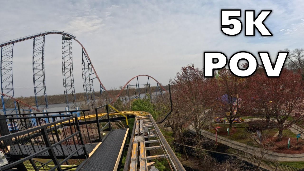 Gotham City Gauntlet Front Row POV [5K] | Six Flags New England 2025