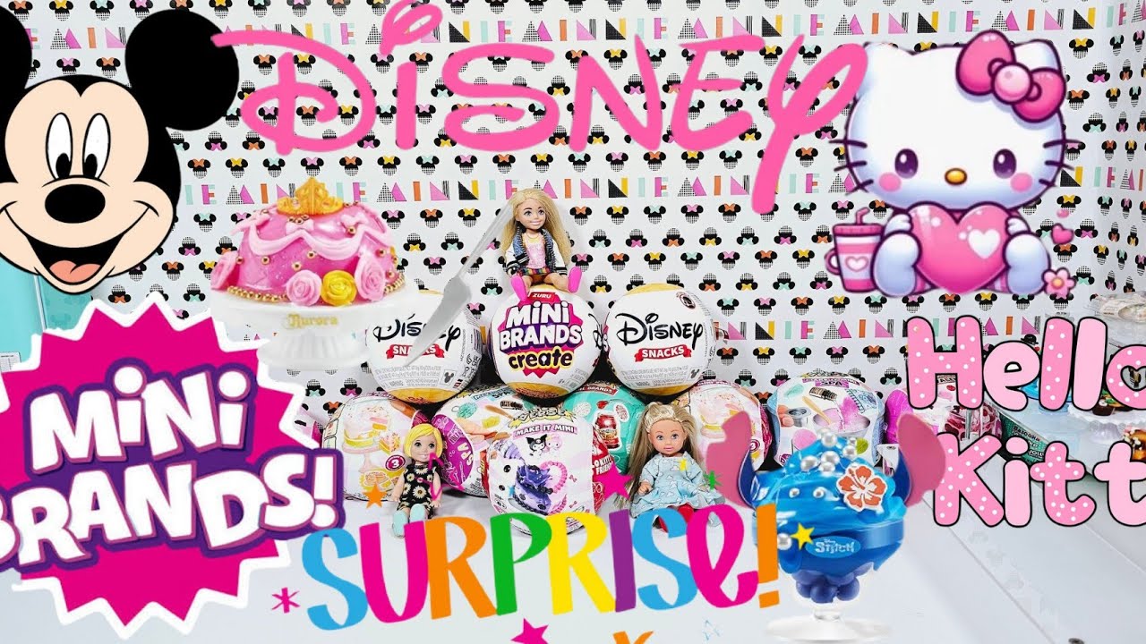 MINIBRANDS DISNEY UNBOXING, HELLO KITTY ,SURPRISE,SUPER RARE DISH!!!