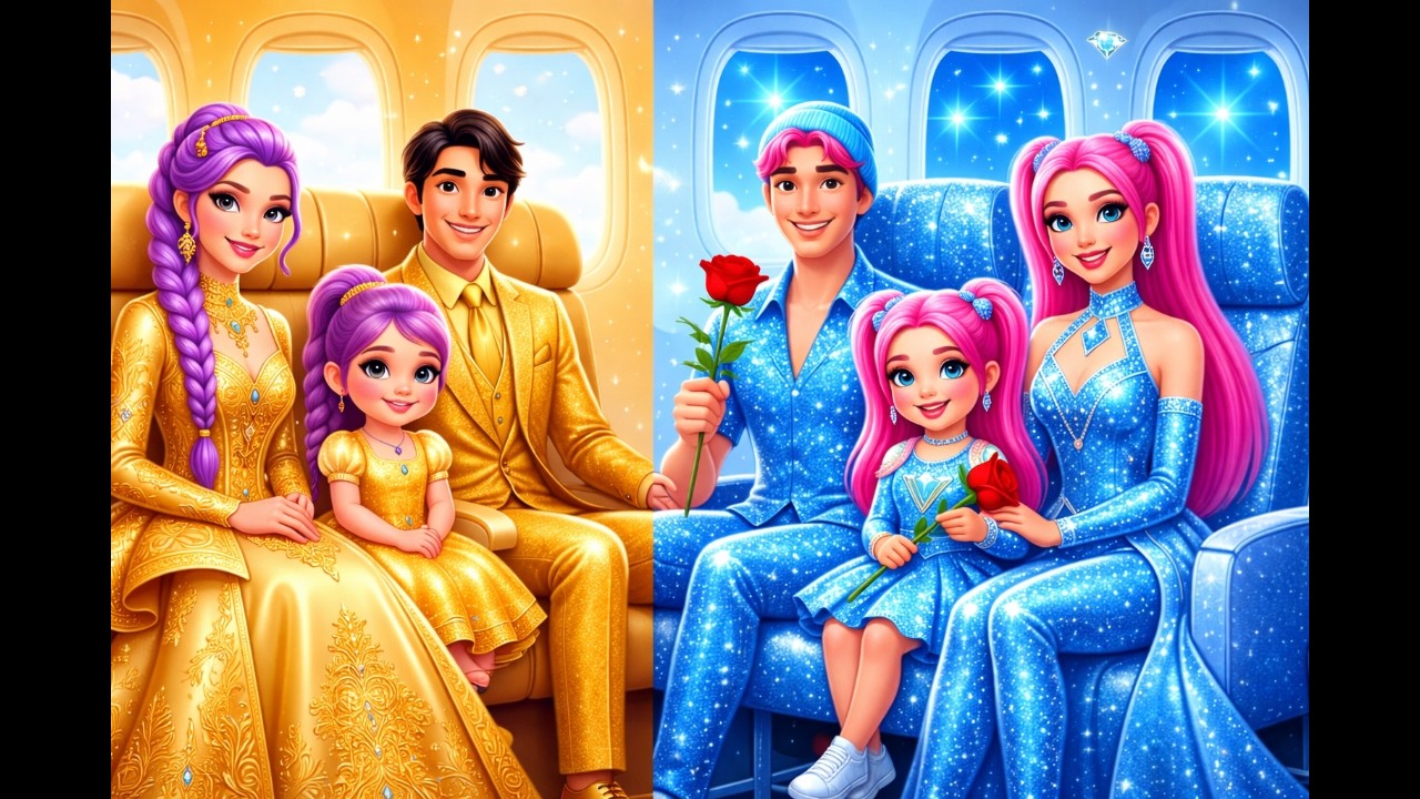 Diamond Family vs Gold Family 💎👑 | Luxury Plane Drama No One Expected!