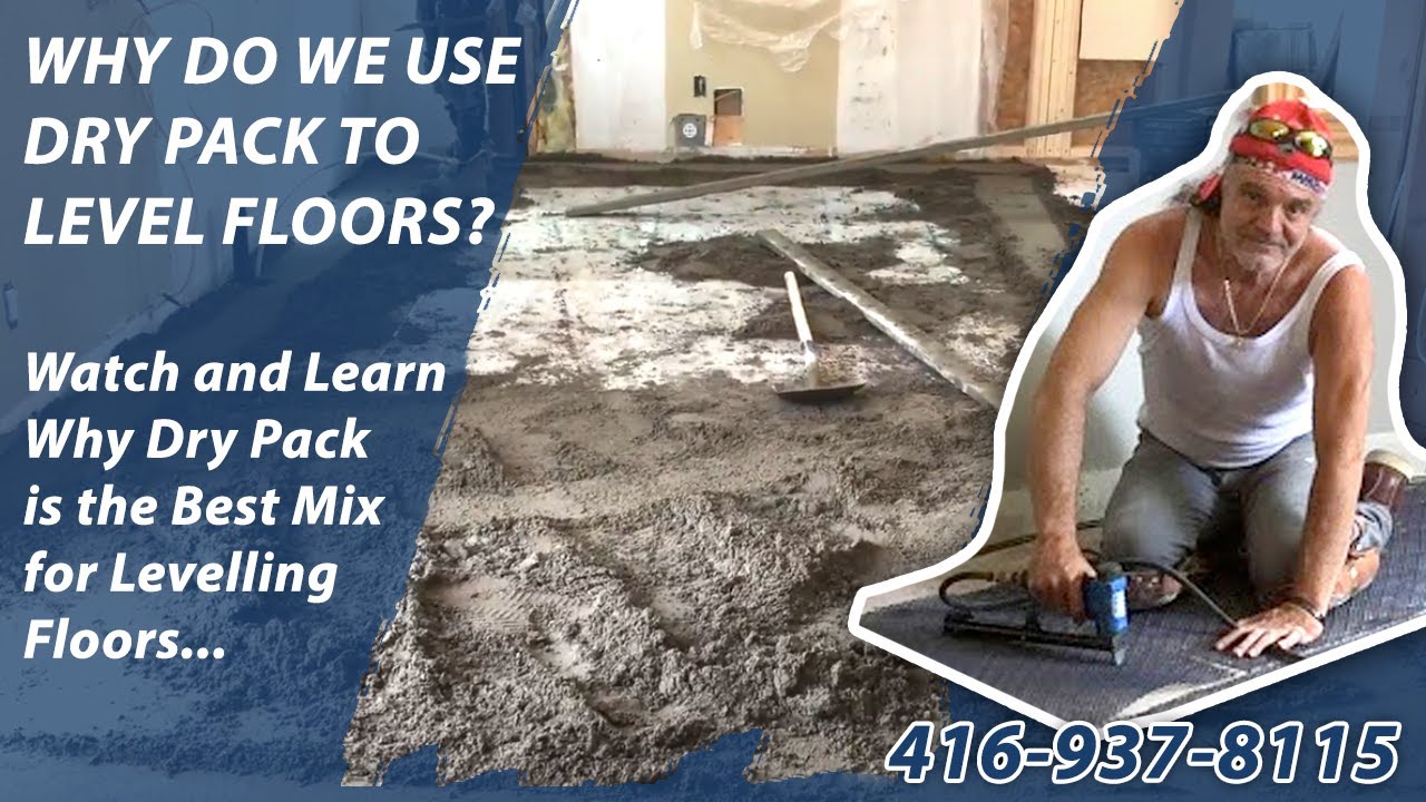 Drypack Floor Levelling by the Pros at ProTile Installers in Toronto, GTA Call Mario at 416-937-8115