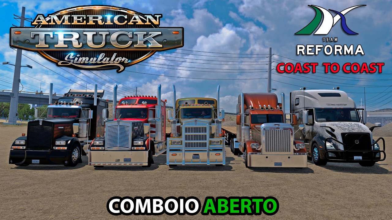 🔴 LIVE ATS COMBOIO - W900 NA 4 EIXOS  |  MAPA OFICIAL + DLC'S + REFORMA & COAST TO COAST