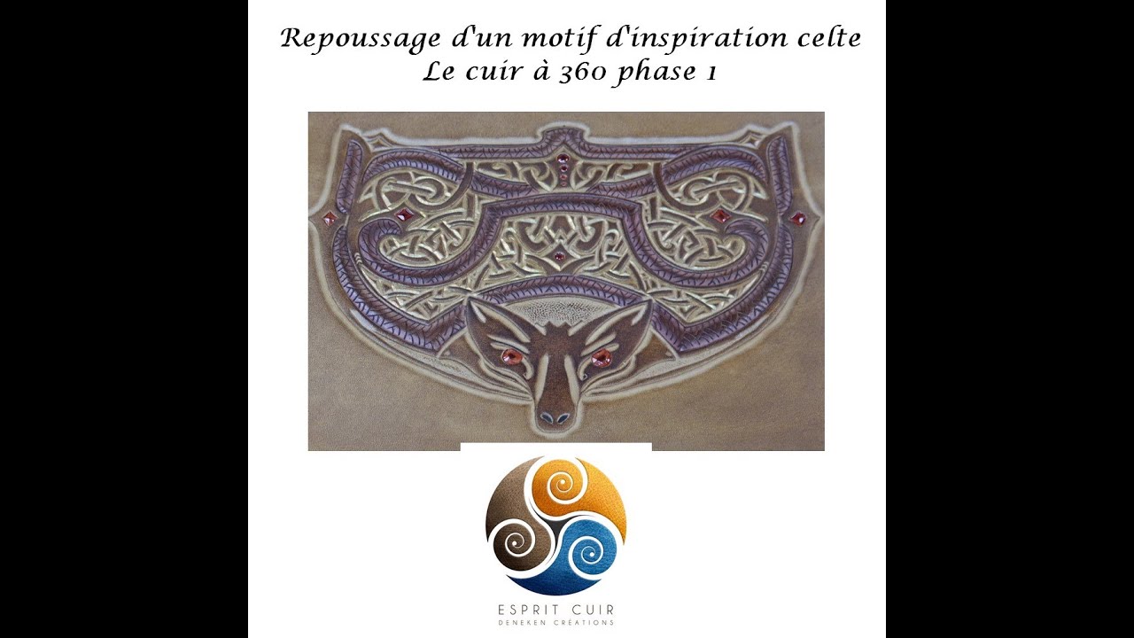 Repoussage d'un motif d'inspiration celte - Le cuir à 360 phase 1