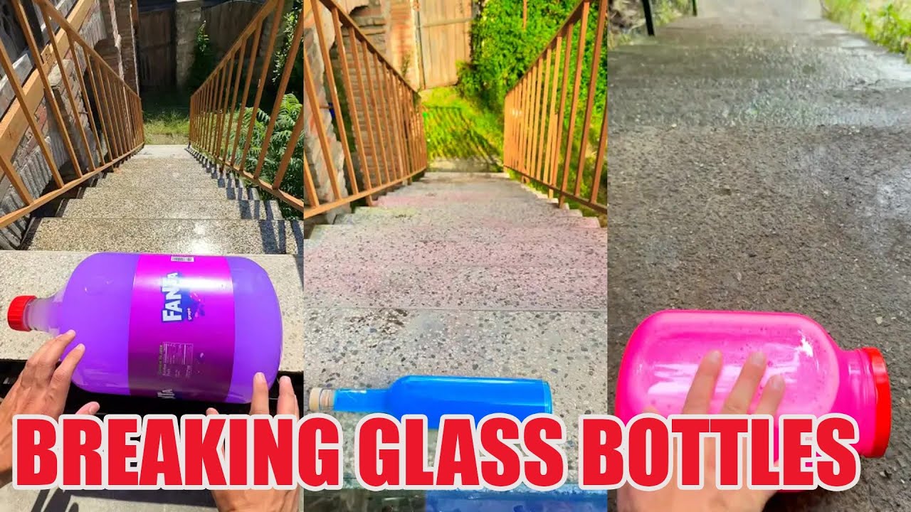 Breaking Glass Bottles and Balloon Drops 🔥 Crushing Crunchy & Soft Things #asmr #satisfying