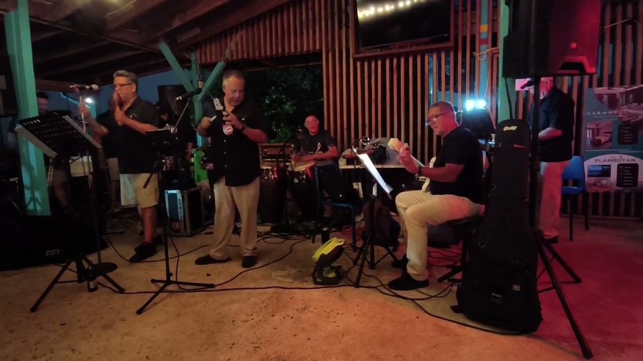 Joe Y Sus Cocolos Live in Cocolaba Beach Bar in Aguadilla Puerto Rico 