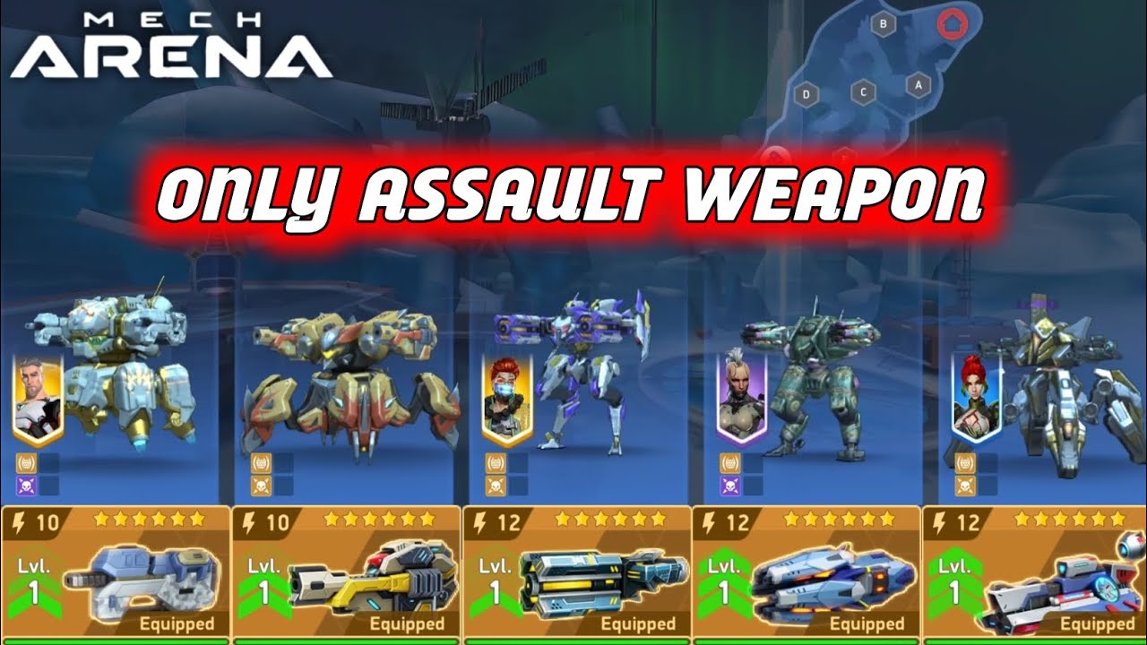 Only Assault Weapon Challenge Using Reaver Viper Overdriver Berserker Oracle - Mech Arena