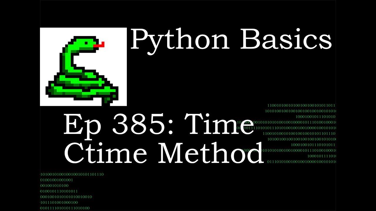 Python Basics Time Ctime Method