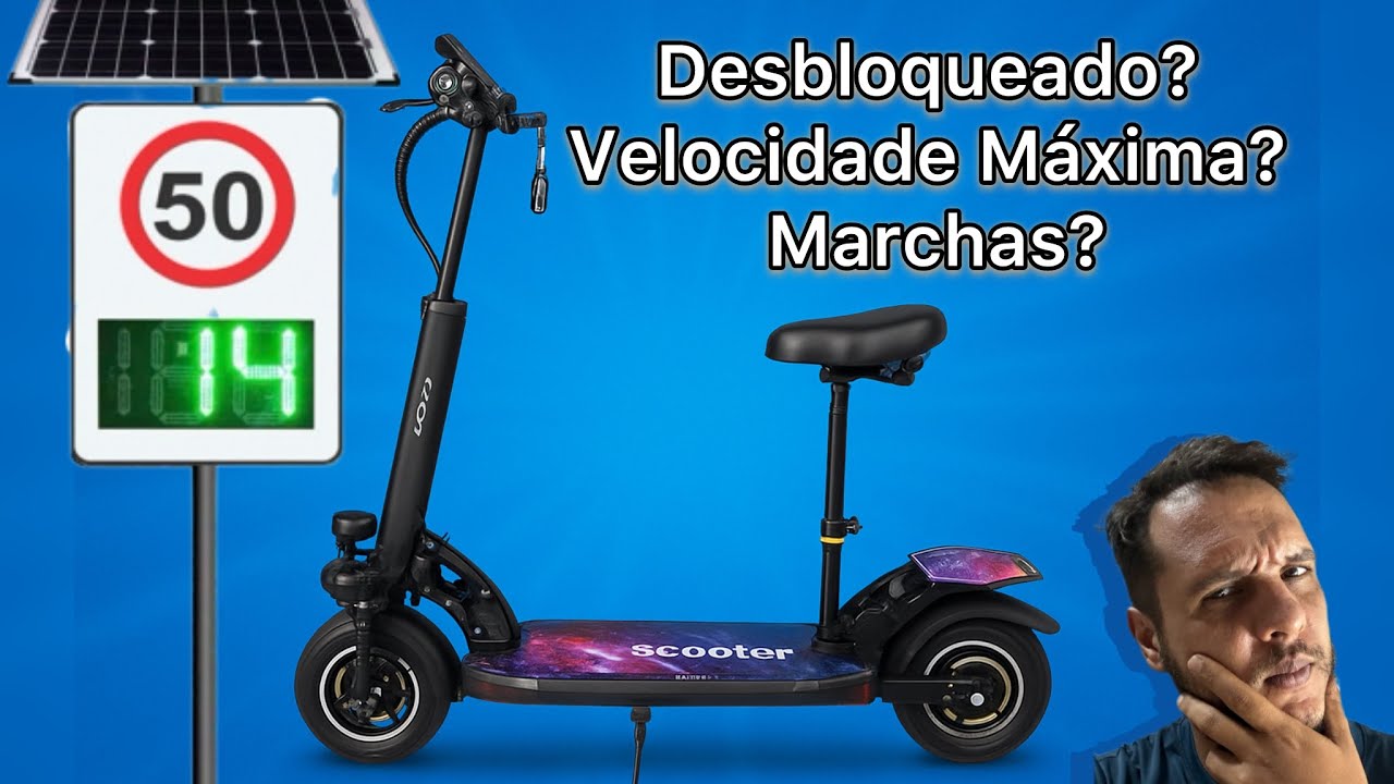 Patinete Scooter T11 desbloqueado? 🚀 Velocidade  + Marchas para Subir Ladeira!