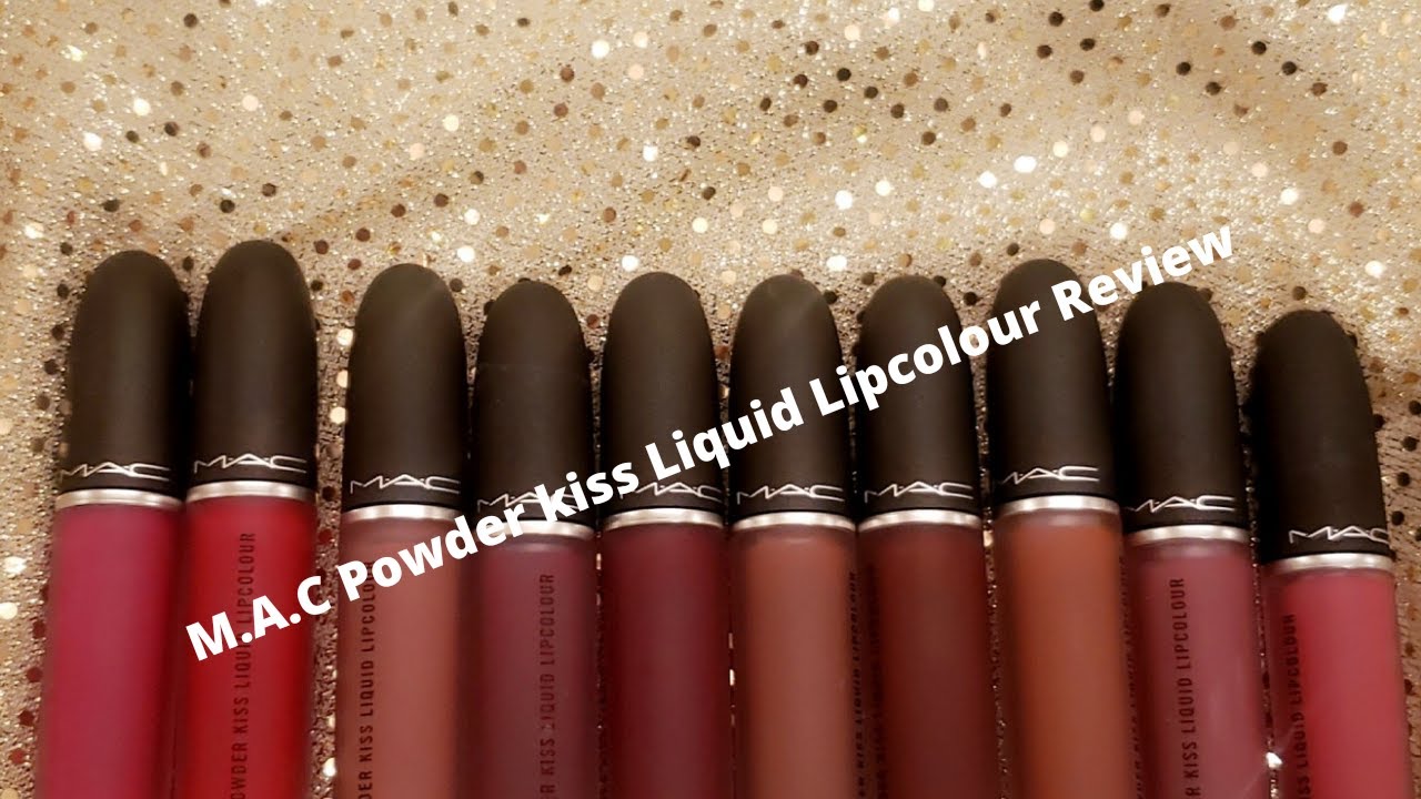 M.A.C  POWDERKISS LIQUID LIPCOLOUR SWATCH AND REVIEW