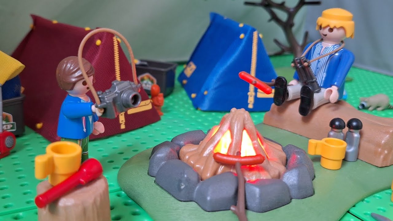 Sortie en foret pour camper!- Vidéo playmobil en français