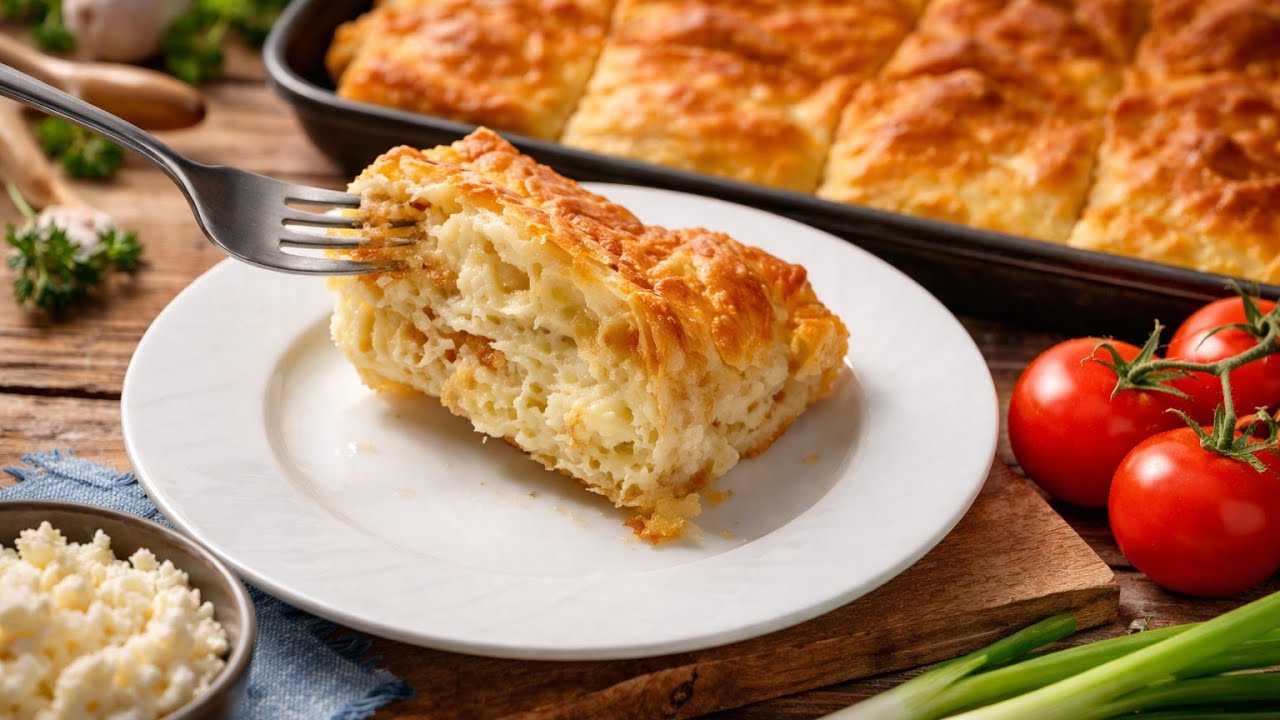 Lezzeti Sosunda Gizli / Su Böreği Tadında Peynirli Börek Tarifi  / Hamur İşleri 