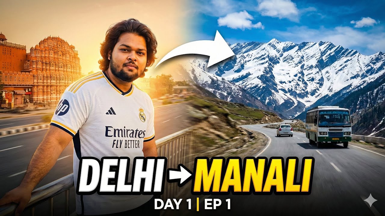Delhi to Manali Travel Vlog Day 1 | First Time Snow ❄️ | Faishal Naushad Vlogs