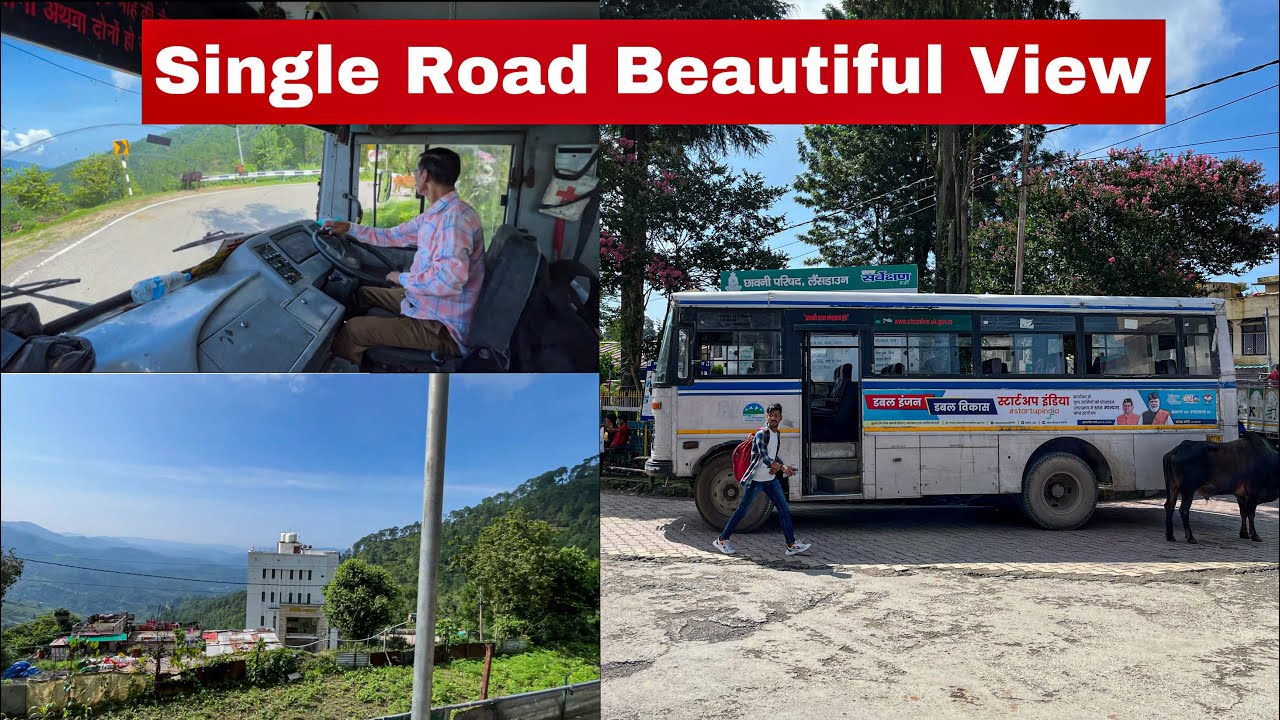 Kotdwar To Lansdowne Bus Journey | Single Road Beautiful View
