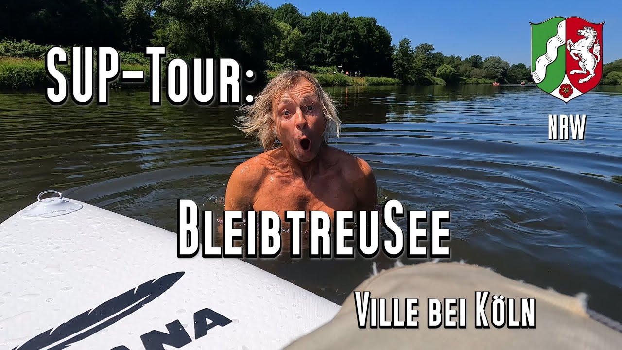 SUP- Tour: Bleibtreusee eine Runde mit 3,8km. Stand up Paddling, Kanu, Kajak in der Ville bei Brühl.