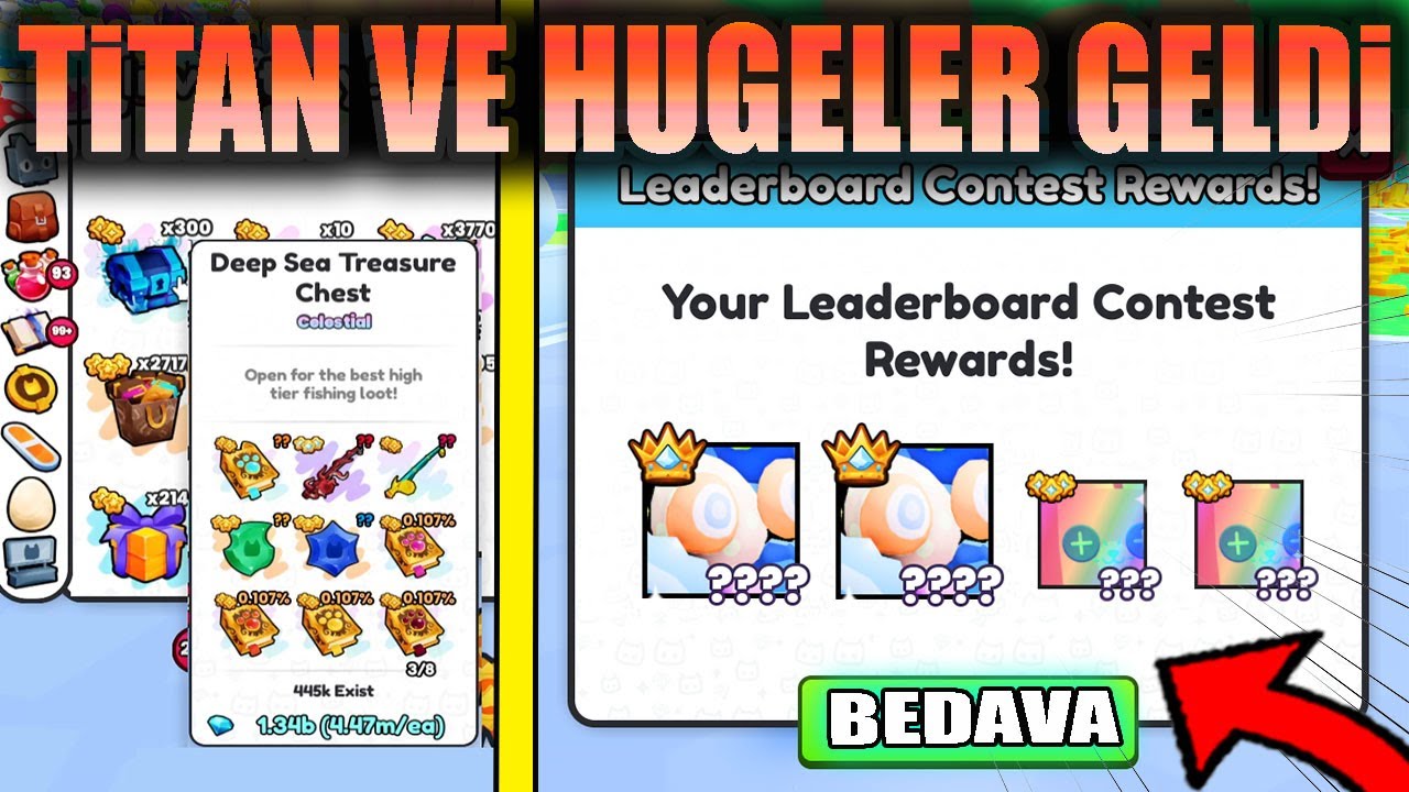 300 Tane Deep Sea Chest Açtım - Ödüllerim Geldi / Pet Simulator 99