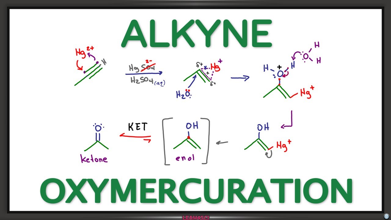 Alkyne Oxymercuration Demercuration Reaction and Mechanism