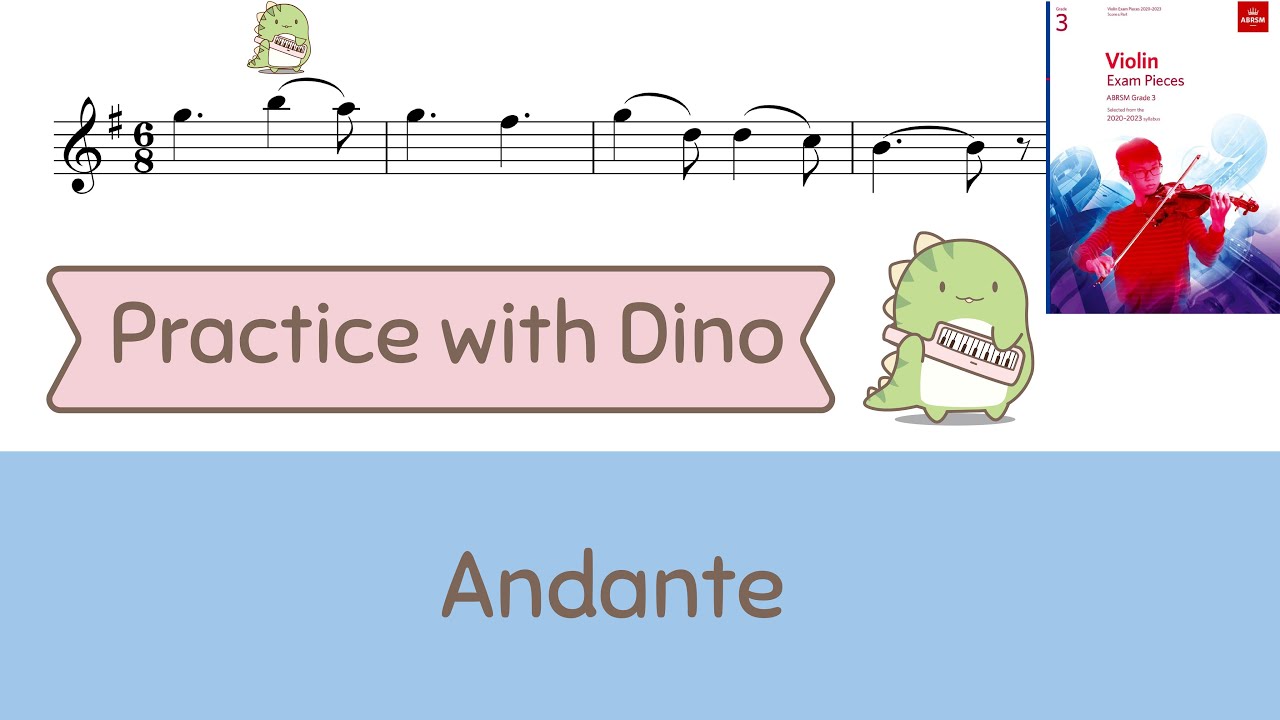 Andante - Rieding Grade 3 Violin ABRSM 2020 - 2023  (B3)