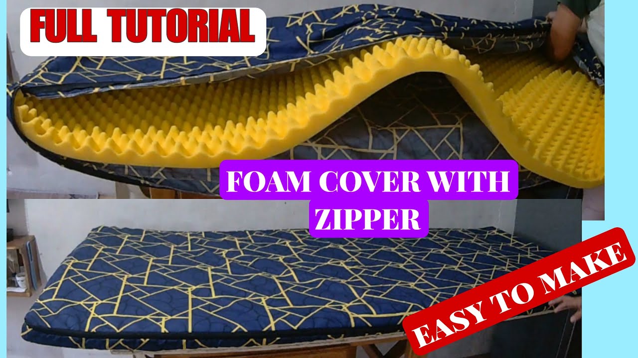 How to make Foam cover with zipper(step by step tagalog full tutorial)Easy to make