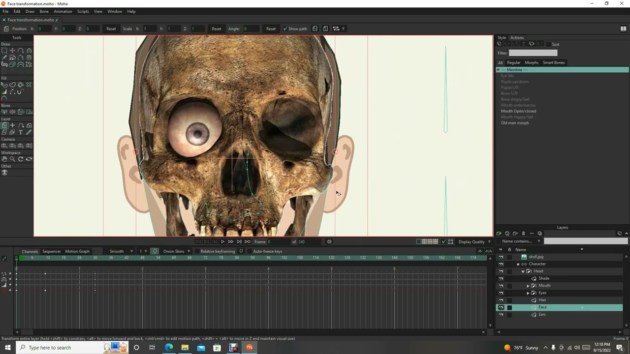 Moho Tutorial:  Character Morphing in Moho Pro (Part 2)