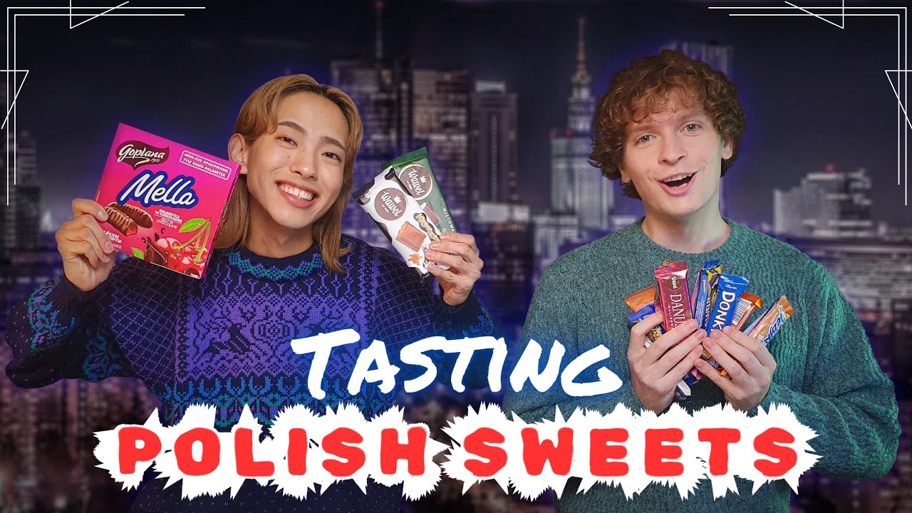 Tasting Polish Sweets: Jeżyki, Danusia & Pawełek — Polskie Słodycze // Ї-MORE. Sub: ENG, PL, UA, JP