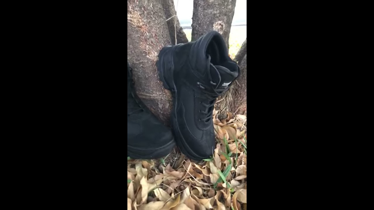 Bota Masculina Cano Curto Baixo T&aacute;tica Couro Leg&iacute;timo Evoque PRETA