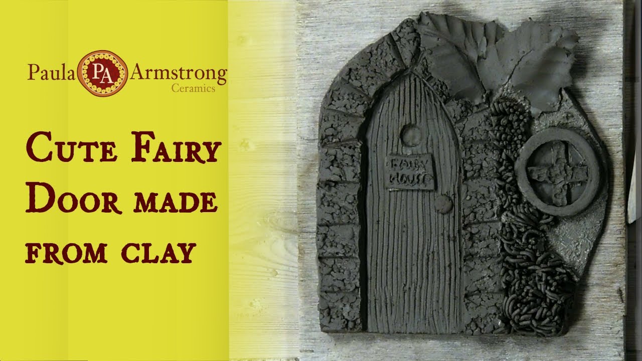 Making a cute Fairy Door out of clay