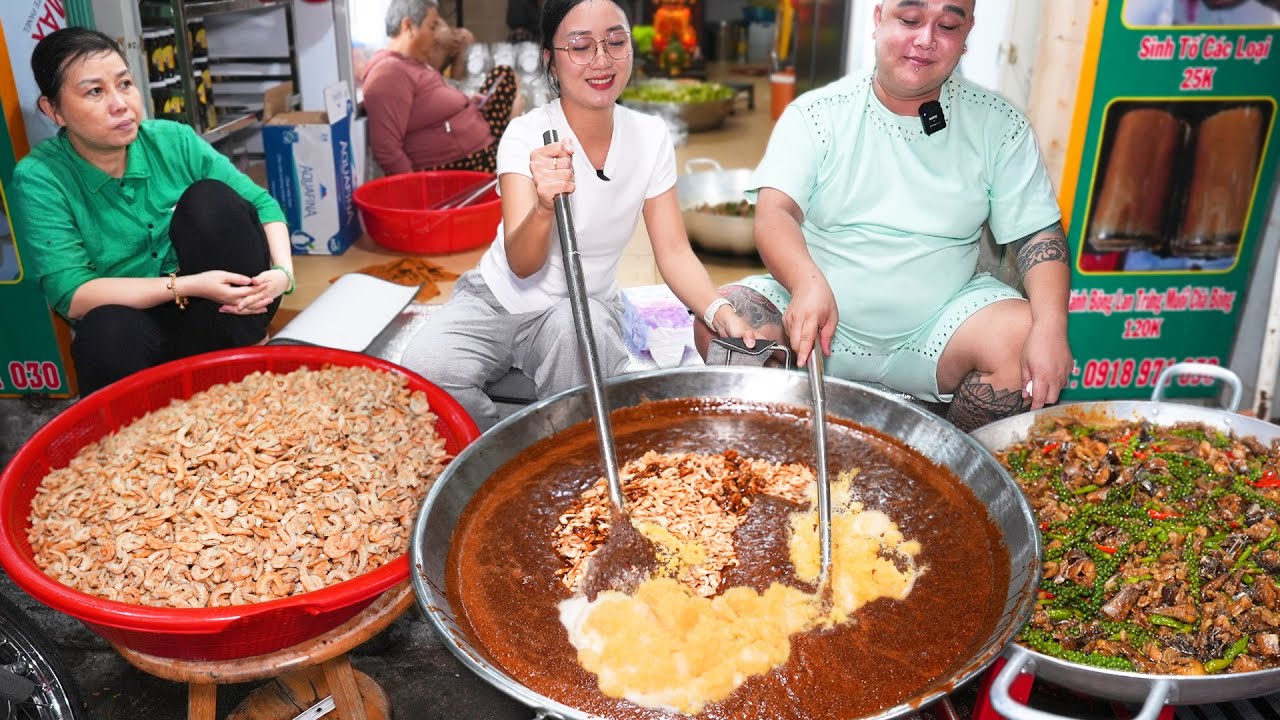 Lên đời em gái dời chỗ bán kho chảo cá lóc ruộng, tôm khô xào mắm ruốc ngon thượng hạn bán qua Mỹ