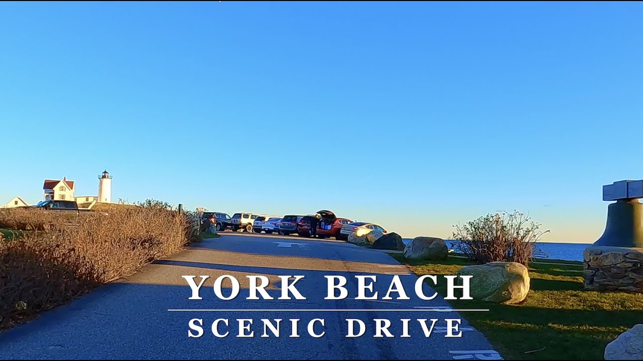 York Beach & Nubble Lighthouse | York Beach Maine | 4K Relaxing Scenic Coastal Driving Tour