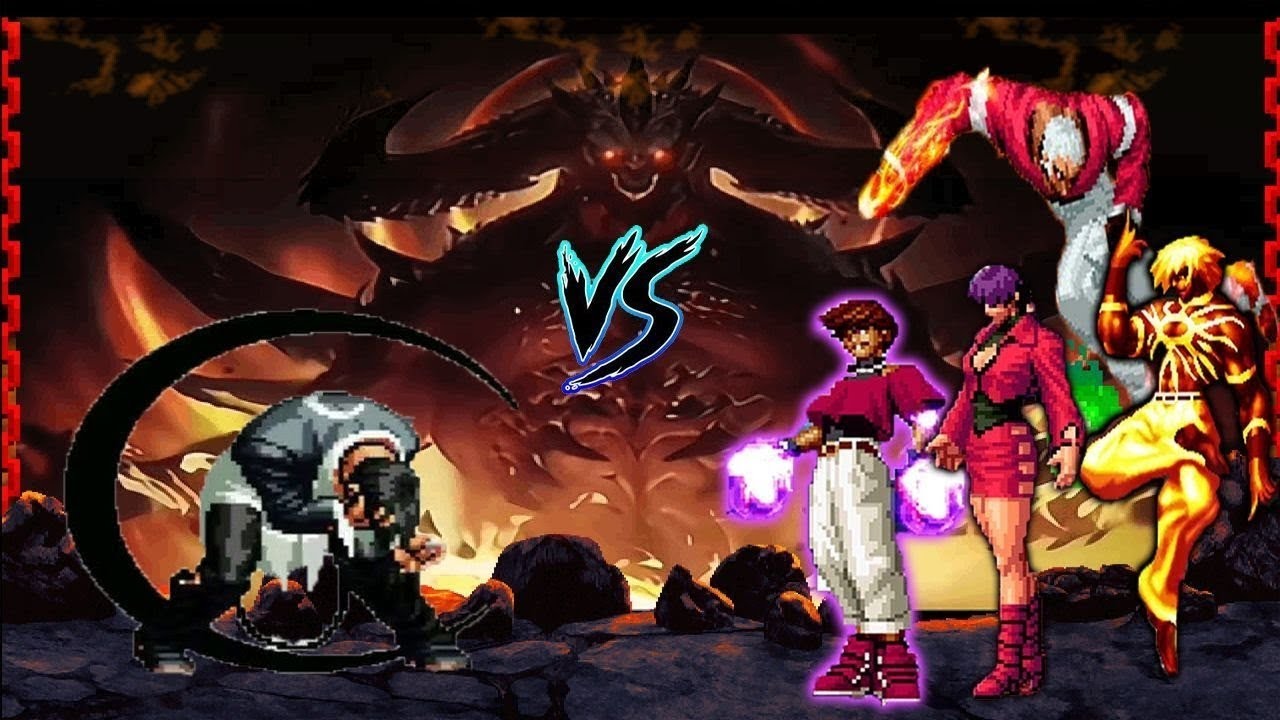 [Mugen KOF] Boss Orochi Iori AR Vs Awekened Orochi Team (phoenix orochi, Yashiro, Shermie, chris)