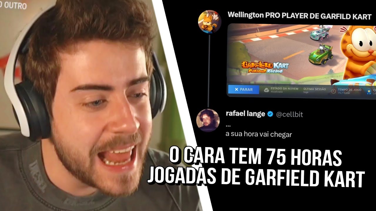 CELLBIT INDIGNADO com o WELLINGTON do GARFIELD KART