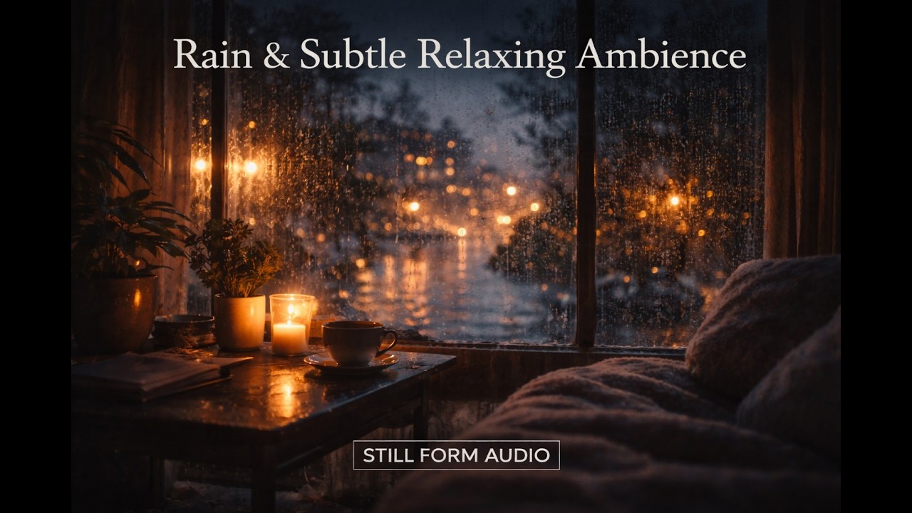 10 Hours of Rain & Subtle Relaxing Ambience – Deep Night Sleep