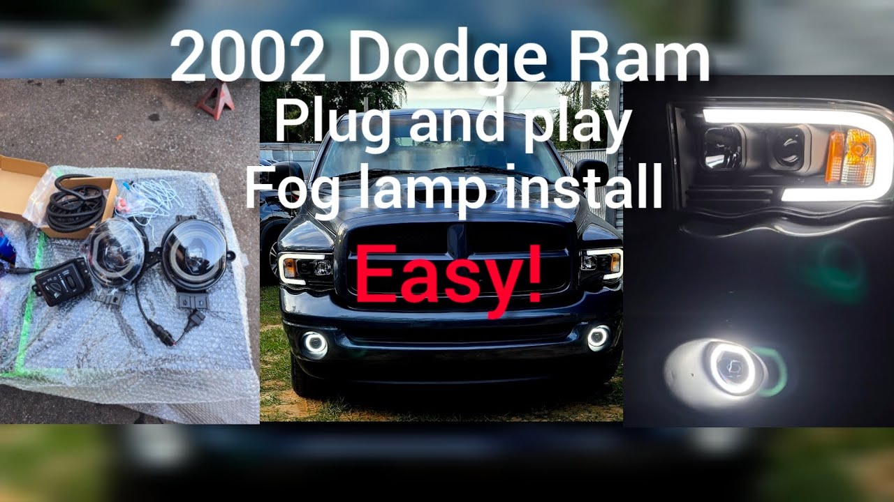 Diy tips- how to install or add fog lamps | 2002 Dodge Ram | plug and play!