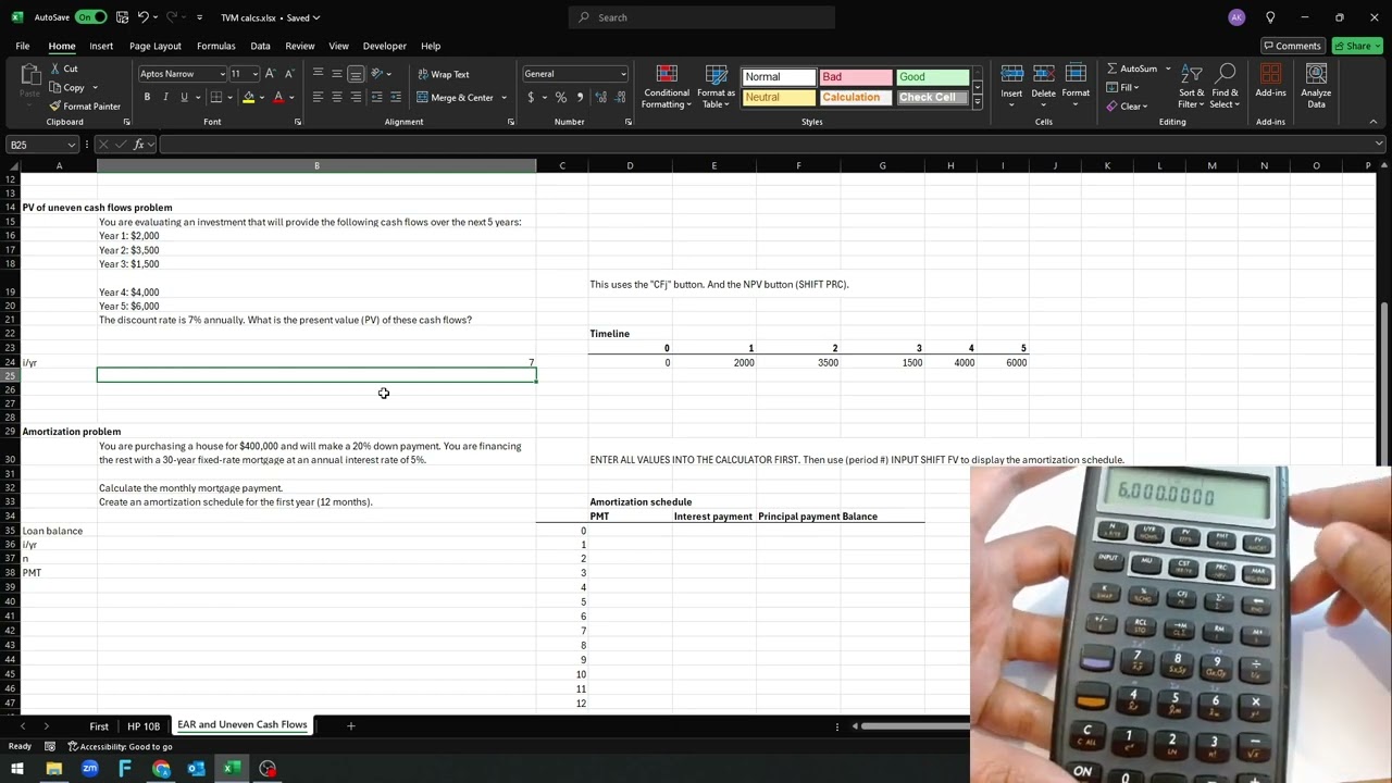 Tutorial on Intermediate Time Value of Money Calculations using HP 10bII