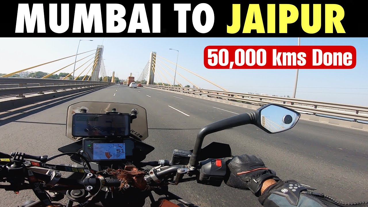 MUMBAI to JAIPUR via GUJRAT - 1000kms RIDE | 50,000 kms done on KTM 390 Adventure | IndiaRide Ep-140