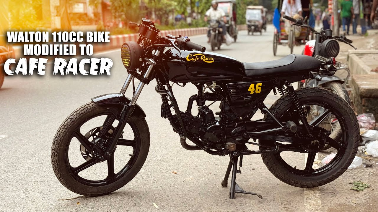 Walton 110cc bike modification I walton 110 cc bike modified into cafe racer in style Bangladesh.