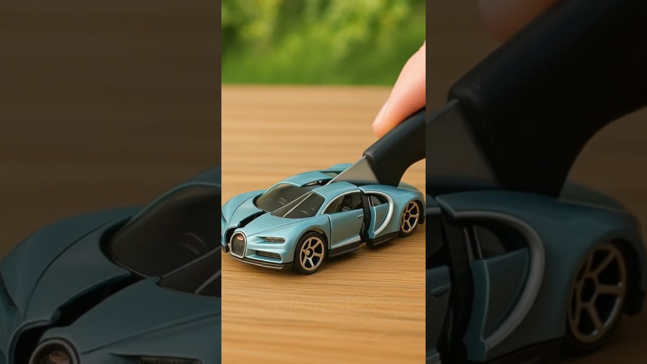 Slicing Bugatti Tourbillion 🔥🔥🔥 by knife 🔪 #asmr #automobile #satisfying