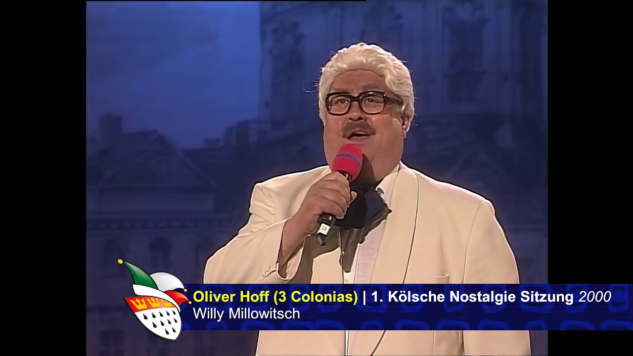 Oliver Hoff (3 Colonias) als Willy Millowitsch  1. Kölsche Nostalgie Sitzung 2000